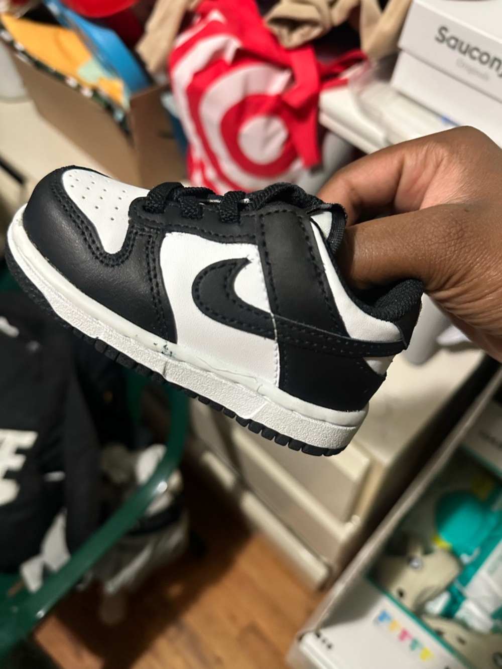 Kids Black & White Low-Top Sneaker